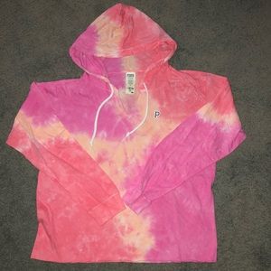 PINK Lightweight TyeDye Hoodie